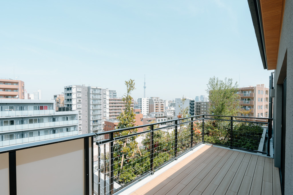 緑と隅田川をより身近に感じられる、専有テラス付きプランも10部屋限定で用意してあります。