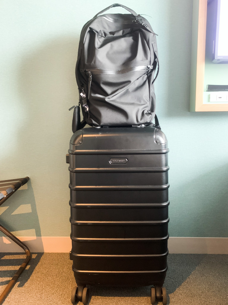 ホテル暮らしを始めるときに、スーツケースだけはいいものを買おうと、奮発して買ったのが「SOLGAARD」というブランドのもの。機能的でデザイン性が高いものを探していて、こだわって選びました。