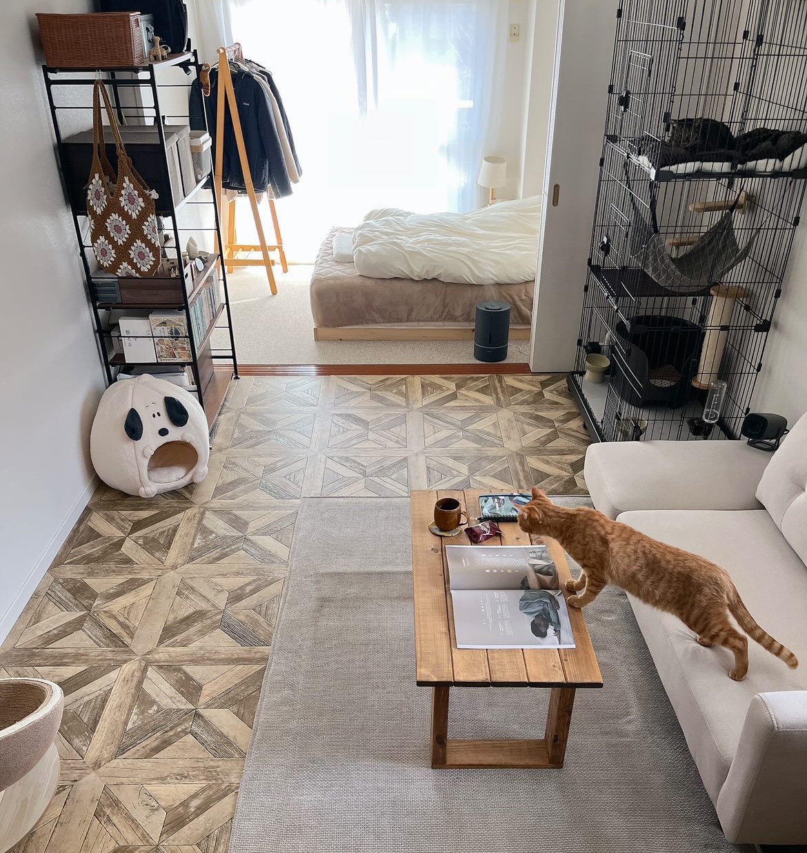 北欧ナチュラルテイストの落ち着いた空間で過ごす自分時間。一人暮らしの2Kインテリア