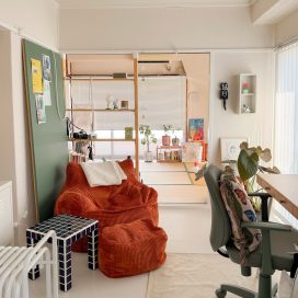 築50年、和室のある1LDKをカラフルポップに住みこなす。一人暮らしのインテリア